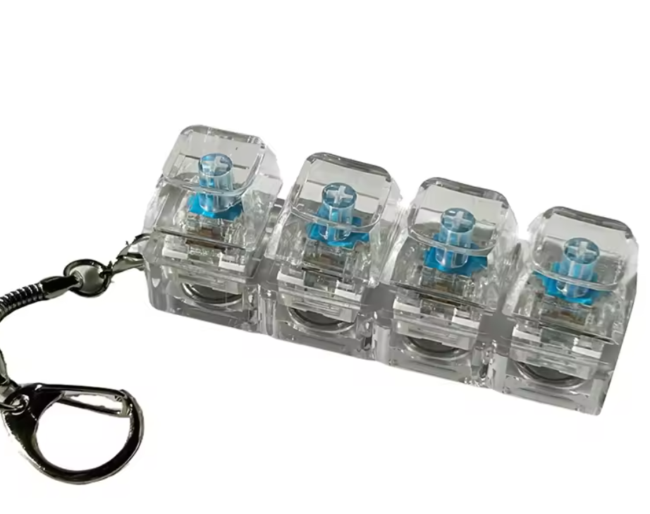 Llavero de teclado antiestrés con luz